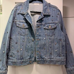 Sandro Studded Denim Jacket